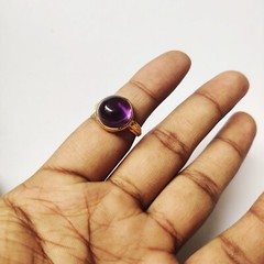 925 Starling Silver Created Amethyst Ring Size 7 Handmade Art And Deco Victorian