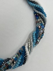 VTG Multiple Strand Twisted Beaded Necklace 18″