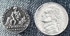 Vintage Medal Of Award Sterling Silver – Remington Typewriter Co. Pin (T9)