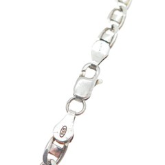 925 Sterling Silver Vintage Italy Flat Anchor Mariner Link Bracelet 7″
