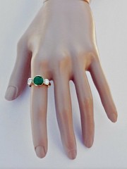 Art Deco 2.80Ct Natural Green Emerald Vintage Engagement Ring 14K Yellow Gold FN