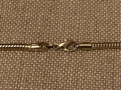 Vintage Sliding Bar Pendant Gold Tone Chain Necklace Mid Century Modern 17.25 in