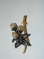 Joan Rivers Brooch Pin Jewelry Vintage Rhinestone [195D]
