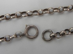 Antique Necklace Netherlands 833 Silver Slide Seal Pendant 16.5″ Chain