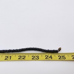 Vintage Mid-Century Modern Necklace Black Red Bead Maximalist Boho 25″