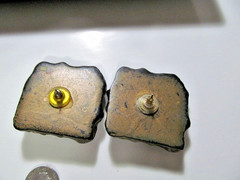 Vntage Boho 1980s Memphis Polymer Clay Pierced Earrings 2″
