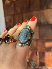 Aunt Elza’s Scarab Antique Ring Magnificent Magical Fortune Teller Heirloom Adj