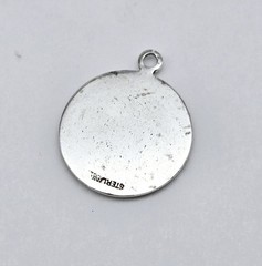 Vintage Sterling Silver 925 Saint St. Christopher ‘Be My Guide’ Catholic Pendant