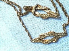 Vintage Gold Tone Chain Necklace 52 Inches. As Pictured -VM67