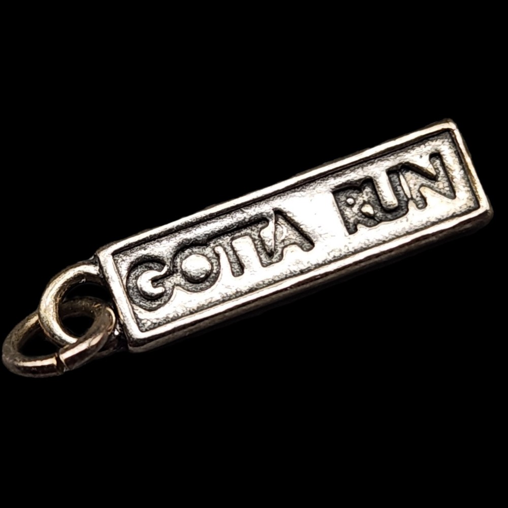 Vtg Sterling Running Bracelet Charm Gotta Run 925 Silver SJC Marathon Sundancer