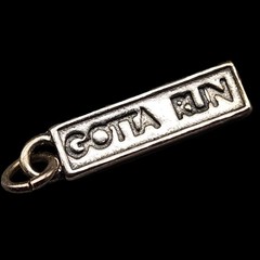 Vtg Sterling Running Bracelet Charm Gotta Run 925 Silver SJC Marathon Sundancer