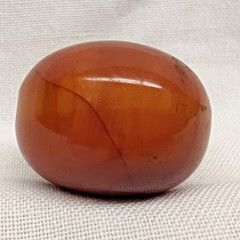 Antique Butterscotch Amber Swirl Bakelite Bead Single 37 Grams 40mm Prayer ???