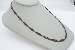 Vintage Sterling Silver 925 Marcasite Necklace Germany 20″