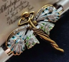Vintage Fairy Nymph Brooch Art Nouveau Style Shawl Pin Elegant Jewelry Gift Wome