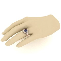 2.55Ct Round Cut Alexandrite Lab Created Diamond Wedding 14K Rose Gold FN Ring
