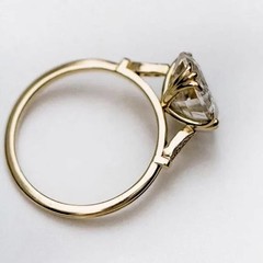 2.2Ct Art Deco Vintage Style Lab Created Diamond Engagement 14K Gold Finish Ring