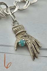 Vintage MCM HANDS that Hold Surprises Sterling Silver Charms Pendants Fobs