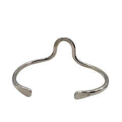 Sterling Silver Cuff Bracelet Modernist Abstract Sculptural 925 Bangle 15g Vtg