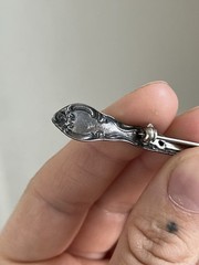 Vintage Silver Mini Spoon Brooch