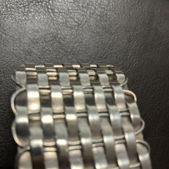 Sterling Silver 925 Cuff Woven 54.4 Grams Adult Unisex Adjustable