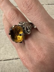Vintage West German Adjustable Scroll Work Ring