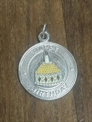 Vintage JMS Sterling Silver Happy Birthday Enamel Cake and Candle Charm 2.79 G