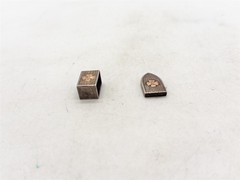Antique 1940s Sterling Silver 14k Yellow Gold 10mm WATCH SLIDES