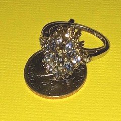 Tanzanite Cluster Ring size 5 never worn inside retailers original gift box