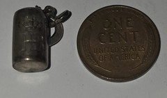 Vintage Sterling Silver 925 Charm Pendant Stein Crown HB Beer Tankard Lid Opens