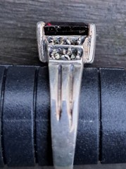 ruby ring sterling silver Vintage