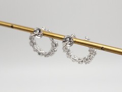 $8K 3ct VS G Natural OVAL Emerald Pear Cut Diamond 14k White Gold HOOP Earrings