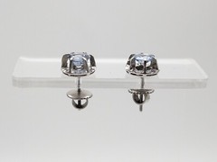 Antique 1920s $4000 1.50ct Ceylon Blue Sapphire Platinum Screwback Earrings