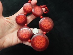 Vintage Contemporary Red Oversize Statement Necklace