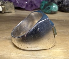 HEAVY! VTG Taxco MEXICO Eagle Mark 3* Sterling Serpentine Ring Sz9.5 AN726-31 TE