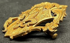 France 1920´ old beauty brooch fleur-de-lis shield, Art Nouveau design elegant