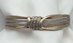 Ross Simons 18K plate over 925 Sterling Cuff bracelet 7″-7.25” – 22.81g