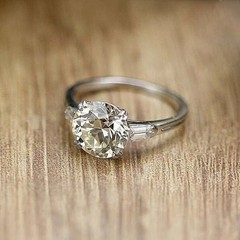 Lab Created Diamond Art Deco Round Cut Three-Stone 925 Silver Engagement Ring