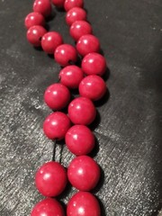 Vintage women’s beads Red color Soviet Made in the USSR Rare
