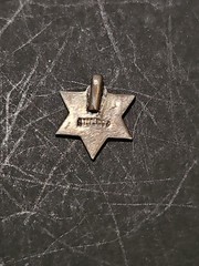 Sterling Silver 925 Star of David Pendant Turquoise Inlay