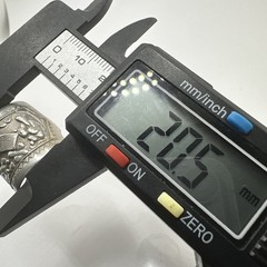 Asian Ceremony Motif Design Sterling Silver Ring Size 9 (4.49g)