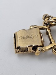 Vintage Celebrity Gold Tone Chunky Tennis Bracelet