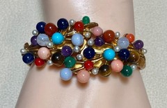 AUTHENTIC SWOBODA CUFF BRACELET ~MULTI-STONE ~ STUNNING!