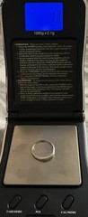 Antique Art Deco 14k White Gold Diamond Band Ring