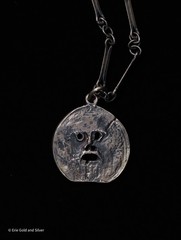 Ed Levin Sterling Silver Abstract Bocca Della Verita 22″ Necklace – RARE