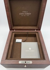 925 Silver John Hardy 40th Anniversary Bracelet 0.24ctw Black Sapphire, With Box