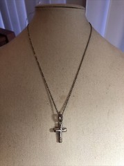 30. John Hardy jai 925 Ster Grace Faith Hammered cross Enhancer pendant 35-17mm