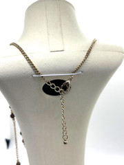 Vintage Goldtone Triple Chain Tiger’s Eye Beaded 24″ Necklace