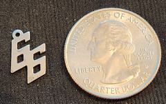 Vintage Sterling Silver “66” #4 Charm for a Charm Bracelet, 0.68g, 1/2 in