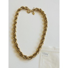 Erwin Pearl Gold Plated Regal Signed rope necklace VTG Statement Collar Elegant