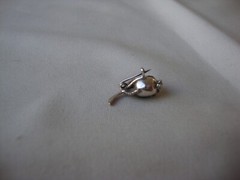 VINTAGE 1970-80s 3D POPPY SEED POD GREEN TOPAZ STERLING SILVER STAMPED 925 PIN